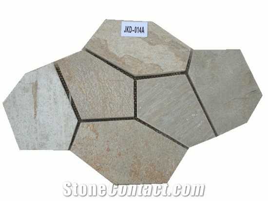 China Yellow Slate Flagstone Walkway Pavers & Patio Pavers for Exterior Stone,Landscaping Stone