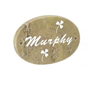 Personalized Wall Plaque, Connemara Green Marble Wall
