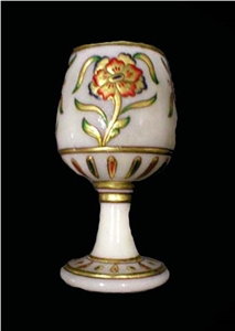 Marble Goblet, White Marble Kitchen Accessories