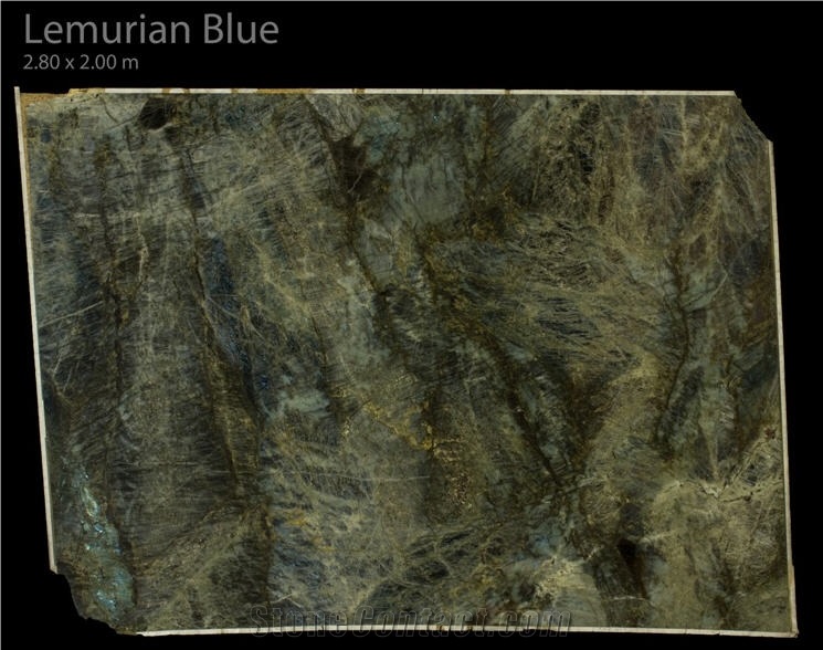 Lemurian Blue (Madagascar Blue), Madagascar Blue Granite Slabs