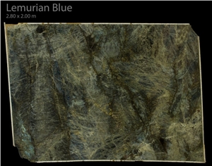 Lemurian Blue (Madagascar Blue), Madagascar Blue Granite Slabs