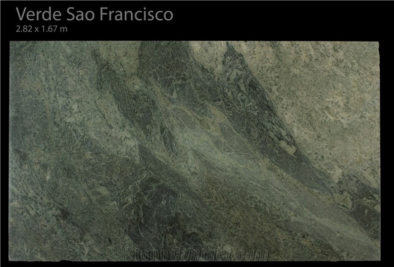 Verde Sao Francisco Granite Slabs, Brazil Green Granite