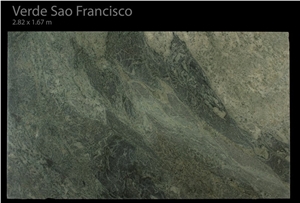 Verde Sao Francisco Granite Slabs, Brazil Green Granite