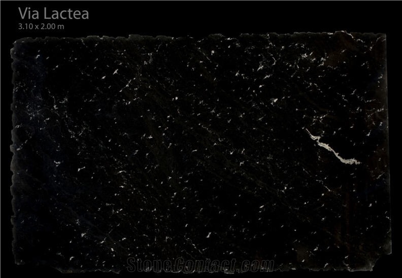 Via Lactea Granite Slabs, Brazil Black Granite