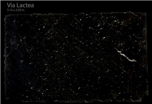 Via Lactea Granite Slabs, Brazil Black Granite