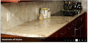 Golden Granite Kitchen Countertop, Sivakasi Gold Yellow Granite Kitchen Countertops