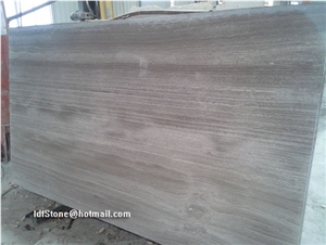 Grey Wood Grain Marble Slabs, Grey Wood Vein Marble Slabs