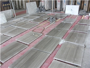 Grey Wood Grain Marble Tiles, Grey Wood Vein Marble Tiles, Wooden Grey Marble Tiles 24x24