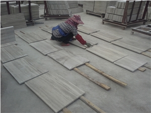White Wood Vein Marble Tiles, White Wood Grain Marble Tiles, Marble Tiles 24X24