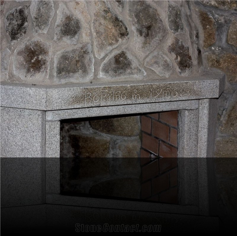 Gris Zarza Grey Granite Fireplace