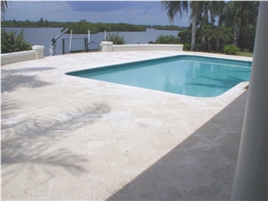 Coquina Shellstone Pool Coping, Decks, Coquina Shellstone Beige Limestone Pool Coping