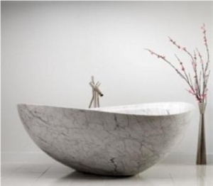 Beige Marble Bath Tub