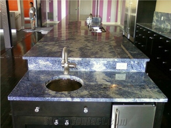 Azul Bahia Blue Granite Countertop