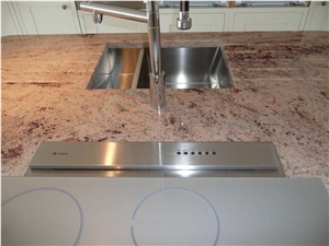 Ivory Brown Granite, Pink Granite Kitchen Countertops