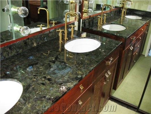 Labradorite Green Granite Bathroom Top