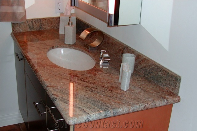Lady Dream Granite Vanity Top, Granite Bath Top, Granite Bathroom Countertops