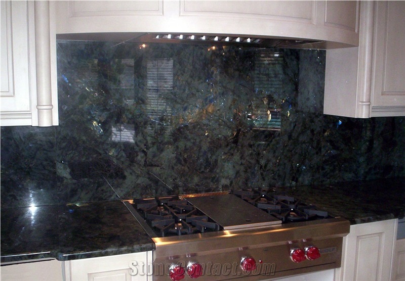 Tsoa Pearl - Labradorite Green Madagascar, Granite Kitchen Countertops