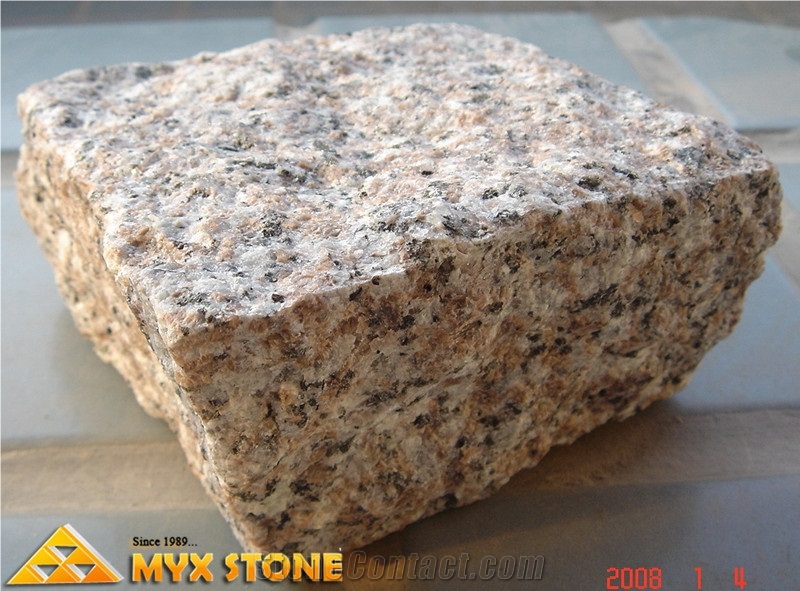 G664 Granite Cube Stone,G664 Paving, G664 Red Granite Cobble Stone