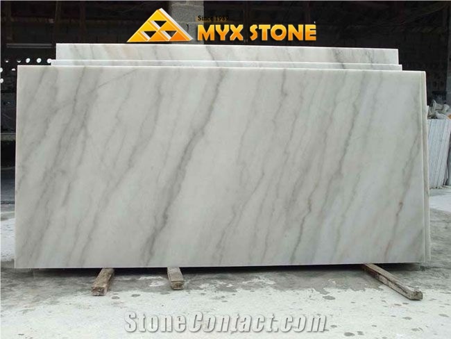 Guangxi White China Carrara White Slab, China White Marble