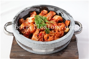 Anti-crack Stone Pan, Grey Granite Kitchen Accessories
