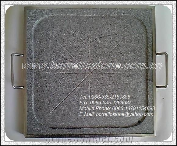 BBQ Granite Stone Plate, Grey Granite Plate