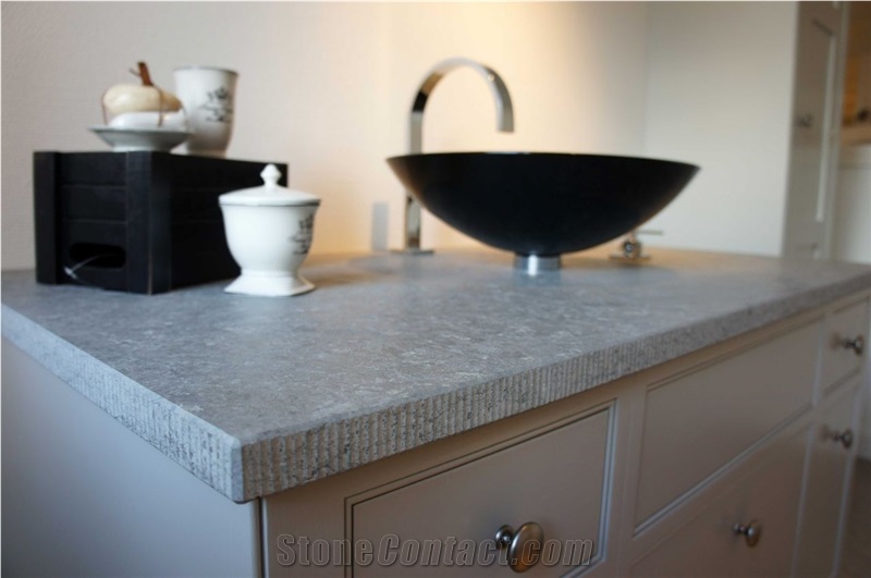Gra Grey Limestone Bathroom Vanity Top, Limestone Vanity Top