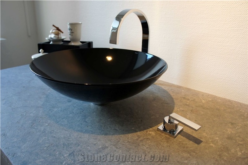 Oeland Gra Bathroom Vanity Top, Oel ,Gra Grey Limestone Bathroom Vanity Top