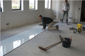 Pure White Artificial Stone Flooring