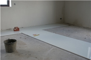 Pure White Artificial Stone Flooring