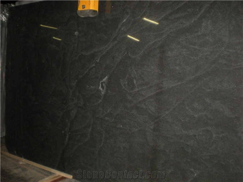 Virginia Mist Black Granite Slabs, United States Black Granite