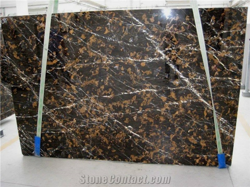 Portoro Extra, Black Gold Marble Slabs from Pakistan - StoneContact.com