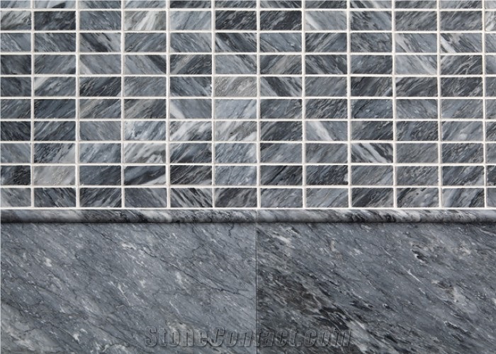Bardiglio Nuvolato Mosaic, Bardiglio Nuvolato Grey Marble Mosaic