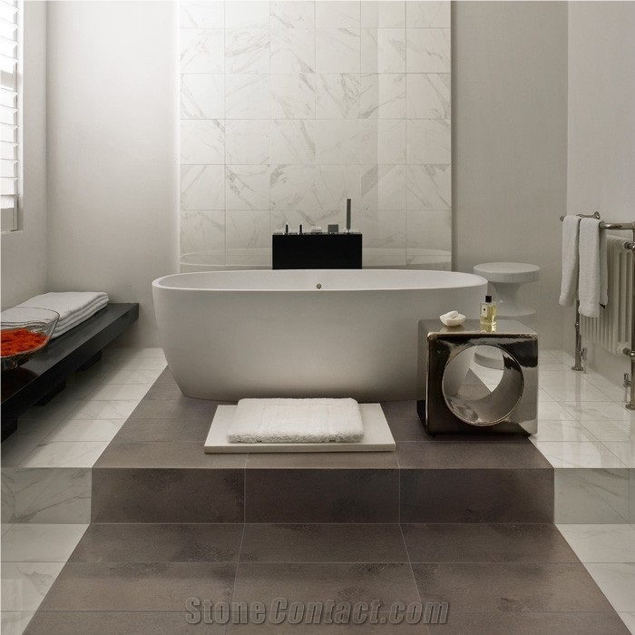 Calacatta Gold Bathroom Wall, Floors Design, Calacatta Gold White Marble Bath Design