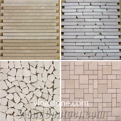 Vietnam Crema Marfil Mosaic