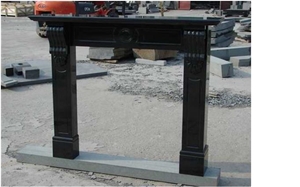 China Black Granite Fireplace
