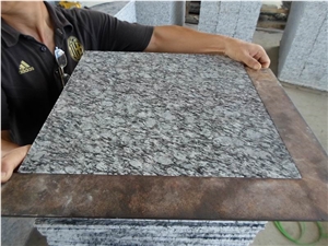 China Cheap Spray White Granite Floor Tiles