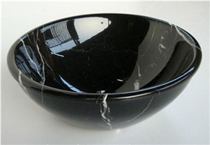 Chinese Marble Nero Marquina Wash Basin