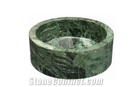 Indian Dark Green Marble Wash Basin
