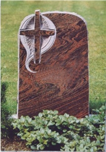 Multicolor Red Headstone Tombstone