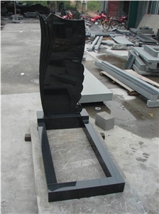 Russian Style Shanxi Black Granite Monument