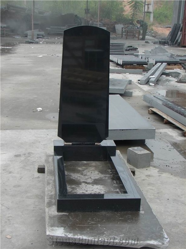 Russian Style Shanxi Black Granite Monument