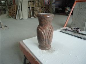 Red Granite Vases