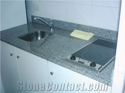 Gris Salto Granite Kitchen Countertop, Gris Salto Grey Granite Kitchen Countertops