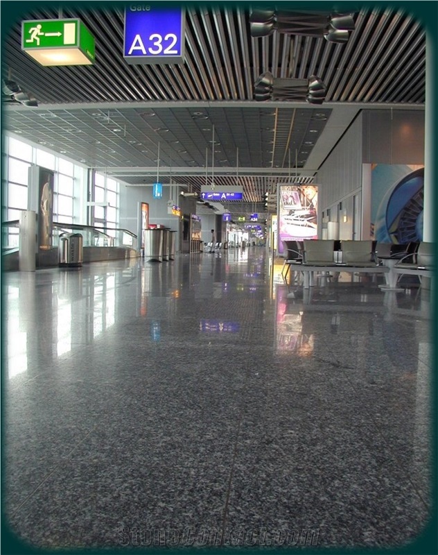 Frankfurt Airport Flooring Project, Pietra Di Courtil Quartzite Tiles