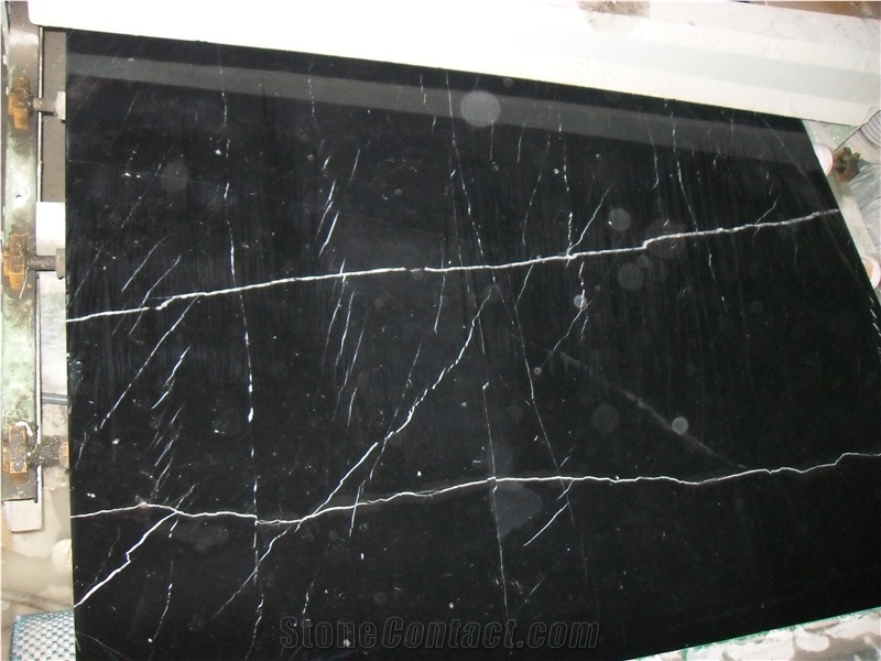 Black Nero Marquina Marble Slab, Tile, Countertop