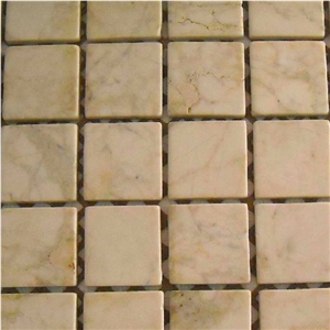 Bianco Teseo Mosaic, Bianco Teseo Beige Marble Mosaic