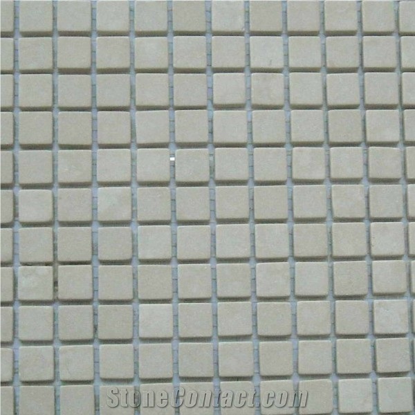 Crema Marfil Mosaic, Cream Marfil Beige Marble Mosaic