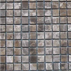 Dark Emperador Mosaic, Dark Emperador Brown Marble Mosaic