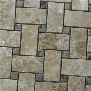 Light Emperador Mosaic, Light Emperador Brown Marble Mosaic