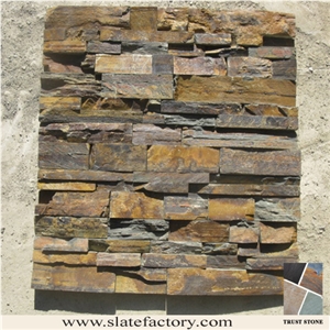 Culture Slate Stone Veneer Panels, Brown Slate Nature Stone Cultured Wall,Culture Stone Slate Siding,Cultural Stone Wall Facade,Stack Culture Stone Veneer,Culutral Slate Wall Cladding